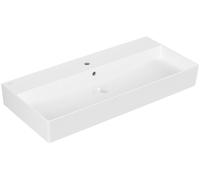Lavabo mural Memento 2.0 de Villeroy & Boch, 1 agujero para grifo, con rebosadero, sin pulir, 1000x470mm, 4A22A5R1, Color: Cerámica Blanca