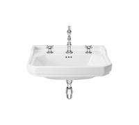 Lavabo Mural Porcelana con Tres Orificios Carmen 65x48x22cm Blanco Roca