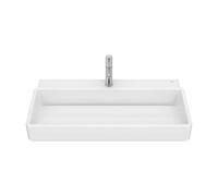 Lavabo Mural Rectangular Porcelana Orificio para Grifería 80x43x15cm Roca