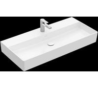 Lavabo mural Villeroy & Boch Memento 2.0, 1000 x 470 mm, 1 agujero para grifo, sin rebosadero, pulido, 4A221HI4, Color: Grafito, Cerámica Plus