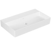 Lavabo mural Villeroy & Boch Memento 2.0, sin agujero para grifo, sin rebosadero, sin pulir, 800x470mm, 4A2283R1, Color: Cerámica Blanca