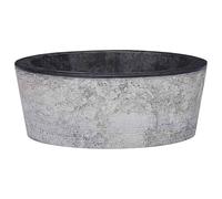 Lavabo negro Ø40 x 15 cm de mármol para baño y cocina - duradero y elegante - Diseño moderno para espacios pequeños