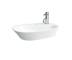 Lavabo Palomba en ejecución, 1 agujero para grifo, con rebosadero, con banco para grifo, 600x400, H8168030001041, Color: Blanco