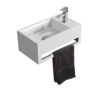 Lavabo Para Baño De Invitados Diseño De Piedra Artificial Baño Pequeño