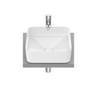 Lavabo para Instalar Sobre Encimera de Fineceramic Square Inspira 37cm Blanco Roca
