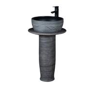 Lavabo Para Lavandería Lavabo de pedestal hotel, balcón, lavabo pie integrado, alojamiento familiar, estilo retro, patio exterior, piscina Lavabos Exteriores Independientes