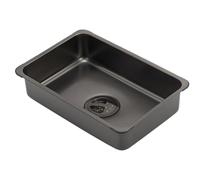 Lavabo para lavavajillas, de acero inoxidable de gran capacidad de 5,5 L, con tapón de drenaje para el hogar, camping, viajes, barbacoas, , aventuras al aire libre, 14.37 x 9.84 x 4.06 pulgadas
