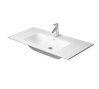 Lavabo para muebles Duravit ME de Starck, 1 agujero para grifo, rebosadero, con banco para grifo, 1030 mm, 23361032001, Color: Seda blanca mate con Wondergliss