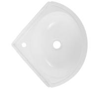 Lavabo Pequeño de Esquina, Lavabo de Baño Flotante Triangular Blanco | Lavabo Pequeño Montado Pared, Lavabos Pequeños para Baños, con Orificio para Grifo y Plástico