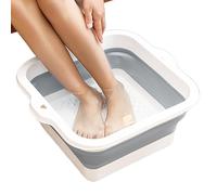 Lavabo plegable para pies, cubo de masaje antideslizante, lavabo grande con 168 puntos convexos para un remojo cómodo, accesorios de baño, hombres y mujeres, ancianos, hotel, viajes, uso junto a la