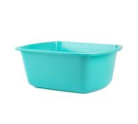 Lavabo portátil rectangular de plástico, 6 cuartos con graduaciones, color azul, 3
