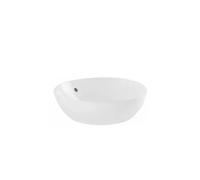 Lavabo redondo de 42 cm porcelana blanco ideal para baño Sanlife de Unisan - Con sifón