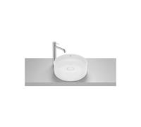 Lavabo Redondo de Sobre Encimera Fineceramic 39x39x13cm Blanco Roca