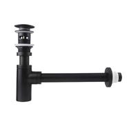 Lavabo sifónico Basin Pop Up Drain Brass Bathroom Sink Siphon Drains Bottle Trap P-TRAP Pipe Waste Wall Drainage Kit(3-2-Hole)