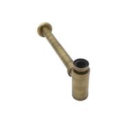 Lavabo sifónico Basin Pop Up Drain Brass Bathroom Sink Siphon Drains Bottle Trap P-TRAP Pipe Waste Wall Drainage Kit(Antique-4)