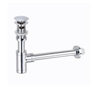 Lavabo sifónico Basin Pop Up Drain Brass Bathroom Sink Siphon Drains Bottle Trap P-TRAP Pipe Waste Wall Drainage Kit(1-2-Hole)