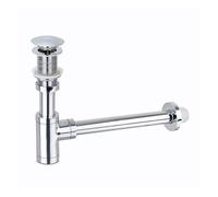 Lavabo sifónico Basin Pop Up Drain Brass Bathroom Sink Siphon Drains Bottle Trap P-TRAP Pipe Waste Wall Drainage Kit(Color1)