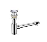 Lavabo sifónico Bathroom Basin Bottle Trap Drain Modern Sink P-Trap Set Pop Up Filter Chrome Siphon Horse Accessory(Fullset NO Overflow)