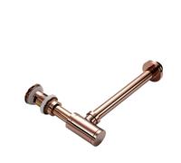 Lavabo sifónico Bathroom Basin Bottle Trap Drain With Sink Pop Up Siphon Fixture P-Trap Hose for Home Renovation(Rose No overflow)