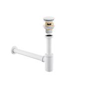 Lavabo sifónico Bathroom Basin Bottle Trap Drain With Sink Pop Up Siphon Fixture P-Trap Hose for Home Renovation(White overflow)