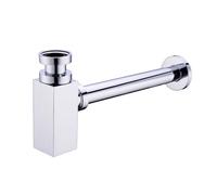Lavabo sifónico Bathroom Sink Bottle Trap Wash Basin Waste Siphon Pipe Kits Brass Pop Up Filter Toilet Insect Stopper(Chrome)