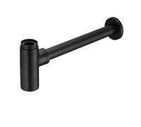 Lavabo sifónico Bottle Trap Brass Siphon Oil Rubbed P-TRAP Bathroom Vanity Basin Pipe Waste With Pop Up Drain(Black A)