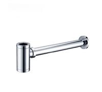 Lavabo sifónico Brass Modern Round Bottle P trap 1 1/4, Sink Drain Pipe Kit Antique with Pop up(Deep Blue)