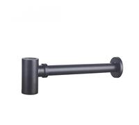 Lavabo sifónico Brass Modern Round Bottle P trap 1 1/4, Sink Drain Pipe Kit Antique with Pop up(Lavender)