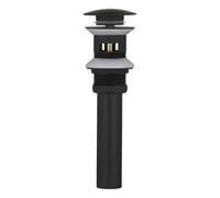 Lavabo sifónico Brushed Drains Set Brass Siphon P-TRAP Deodorization Bathroom Vanity Basin Pipe Waste With Pop Up Drainer(Black with)