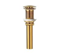 Lavabo sifónico Brushed Drains Set Brass Siphon P-TRAP Deodorization Bathroom Vanity Basin Pipe Waste With Pop Up Drainer(Gold without)
