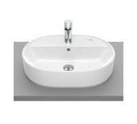 Lavabo Sobre Encimera Blanca con Rebosadero Round The Gap Round 55x40cm Roca