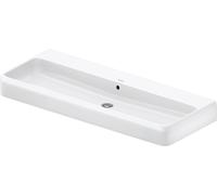 Lavabo sobre encimera Duravit Qatego, 1200x470mm, con rebosadero, parte inferior pulida y esmaltada, DuraCeram, 2382120028, Color: sin orificio para grifo