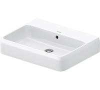 Lavabo sobre encimera Duravit Collection One, 600x470mm, con rebosadero, parte inferior pulida y esmaltada, 2382600028, Color: sin orificio para grifo