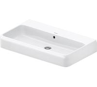 Lavabo sobre encimera Duravit Collection One, 800x470mm, con rebosadero, parte inferior acristalada (para mejorar la higiene) y pulido, 2382800028, Color: sin orificio para grifo