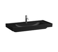 Lavabo sobre encimera LAUFEN Meda, pulido, repisa a ambos lados, 1000x460mm, 1 agujero para grifo, sin rebosadero, H8161197161111, Color: Negro Mate