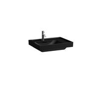 Lavabo sobre encimera LAUFEN MEDA, pulido, repisa derecha, 600x460mm, 1 agujero para grifo, con rebosadero, H8181117161041, Color: Negro Mate
