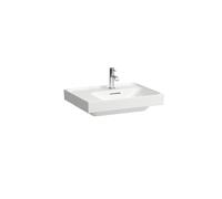 Lavabo sobre encimera LAUFEN MEDA, pulido, repisa izquierda, 600x460mm, 1 agujero para grifo, con rebosadero, H8181124001041, Color: Blanco con LCC