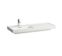 Lavabo sobre encimera LAUFEN MEDA, pulido, repisa izquierda, 600x460mm, 3 agujeros para grifo, sin rebosadero, H8181127581581, Color: Grafito mate