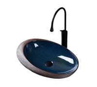 Lavabo Sobre Encimera Lavabo sobre encimera creativo ovalado de cerámica for el hogar, lavabo baño, artístico for balcón, individual Baño Pila de Lavar
