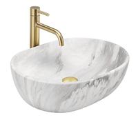 Lavabo Sobre Encimera Rea Amelia Ash Matt Beige 48X34,5X13,5Cm