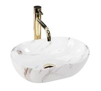 Lavabo Sobre Encimera Rea Amelia Mini Shiny Aiax Blanco