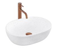 Lavabo Sobre Encimera Rea Amelia Warm White 48X34,5X13,5Cm