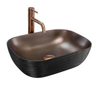 Lavabo Sobre Encimera Rea Belinda Cobre Cepillado