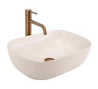 Lavabo Sobre Encimera Rea Belinda Sandy Beige 46,5X33X13,5Cm