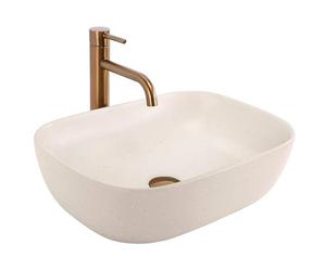 Lavabo Sobre Encimera Rea Belinda Sandy Beige 46,5X33X13,5Cm