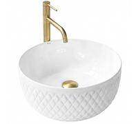 Lavabo Sobre Encimera Rea Galaxy White 40X40X16,5Cm
