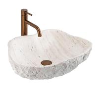 Lavabo Sobre Encimera Rea Isla Shiro Beige 49X37X13,5Cm