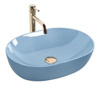 Lavabo Sobre Encimera Rea Lisa Azul