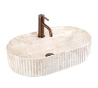 Lavabo Sobre Encimera Rea Marcela 60 Saturn Beige 60X37X13,5Cm