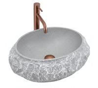 Lavabo Sobre Encimera Rea Mika Gabro Grey 50X38X15Cm